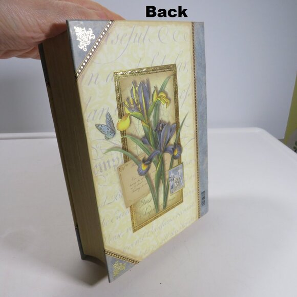 Faux Book Storage Box DOUBLE SIDED Lilly Flowers Magnetic closure - Picture 7 of 12
